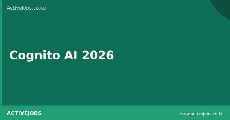 Cognito AI 2026 - ActiveJobs Kenya